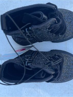 Target Girls' Black Glitter Lace-Up Ankle Boots